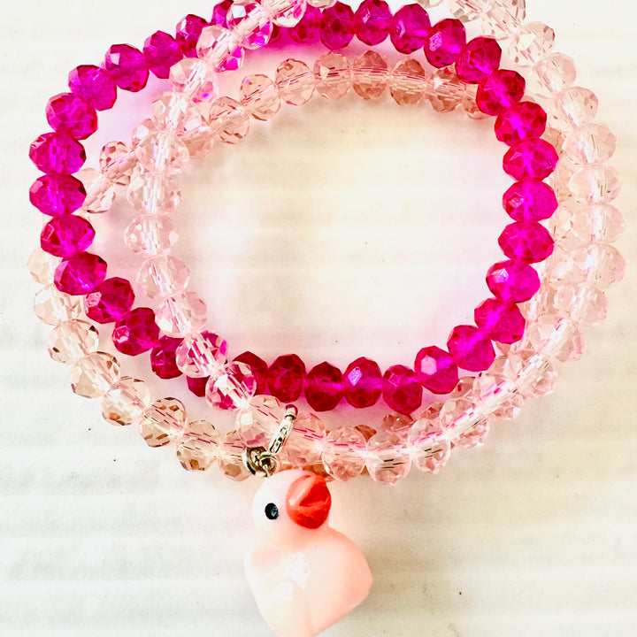 Shiny Pink Trio Bracelet