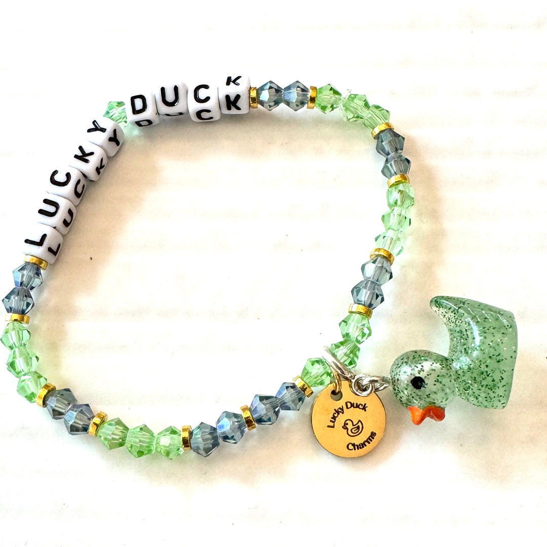 Lucky Duck Charms Pretty in Green Bracelet