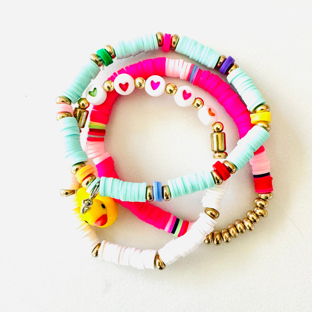 Pink Polymer Clary Bracelet