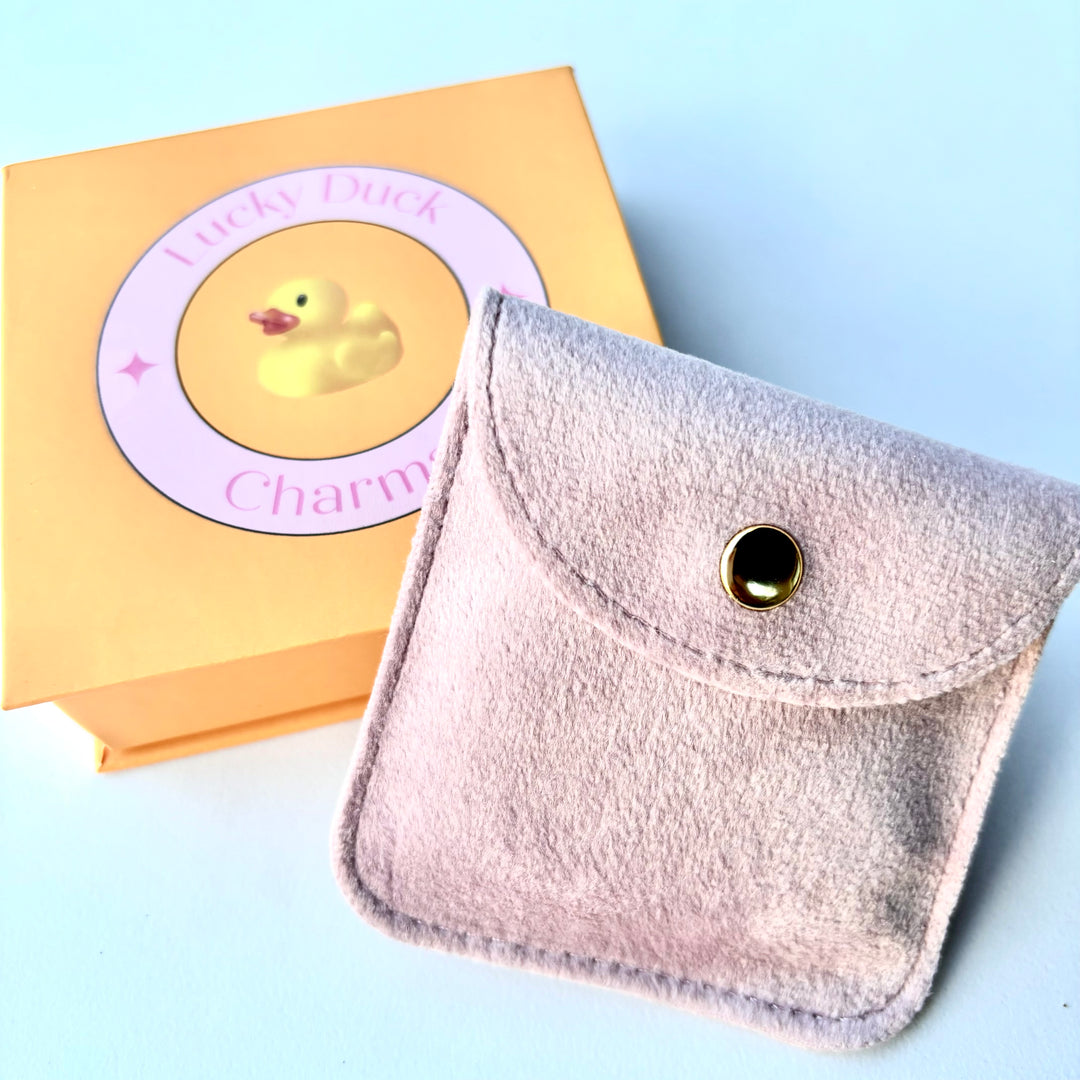 Pink Velvet Jewelry Pouch