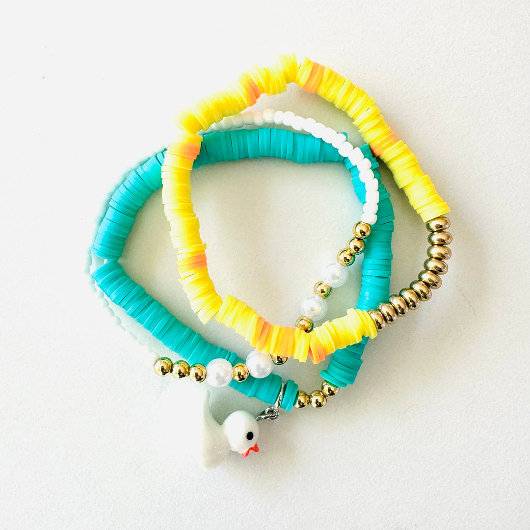Yellow Polymer Clay Bracelet